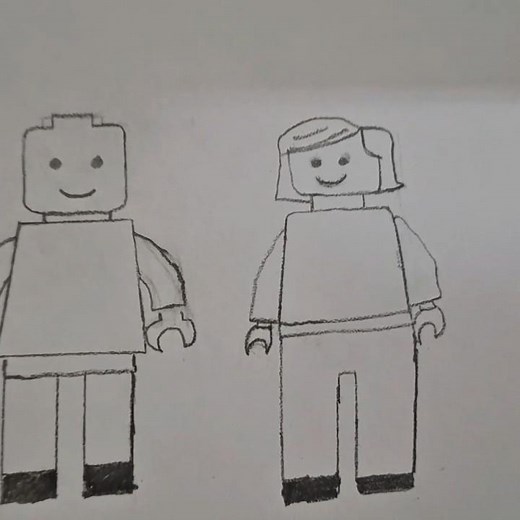 Lego Mini figure Drawing for beginners