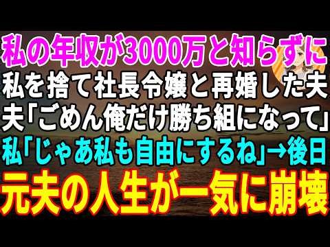 【スカッとする話】私の年収が3000万と知らず、私を捨て社長令嬢と再婚した夫「ごめん俺だけ勝ち組になってw」私「そっか、よかったね」→後日、大発狂の夫から鬼電がw【朗読】【スカッと】
