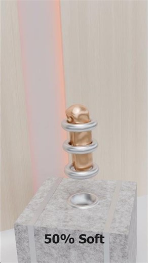 0% vs 100% Softness 3D Soft Body Simulation #3d #shorts #blender3d