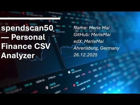 spendscan50 - Personal Finance CSV Analyzer (Harvard CS50 final project)