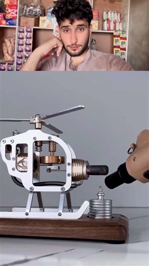 Mini Helicopter Engine Working Process Powerful Small Engine Test & Mechanical Engineering #shorts