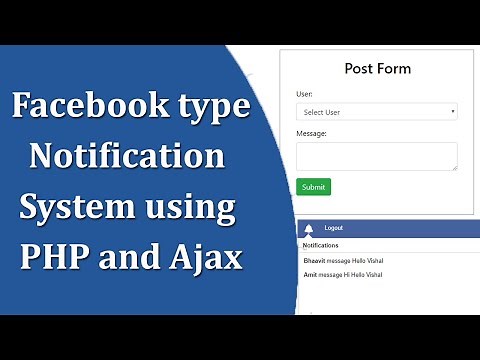 Facebook type Notification System using PHP and Ajax