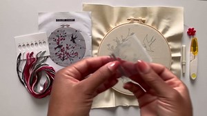 The ZenStore Birds & Flowers Embroidery Kit for Adults – Beginner DIY Hand Embroidery Set with Hoop, Stamped Fabric, Thread & Needles – Floral and Plant Pattern Sewing Craft Kit for Women & Teens