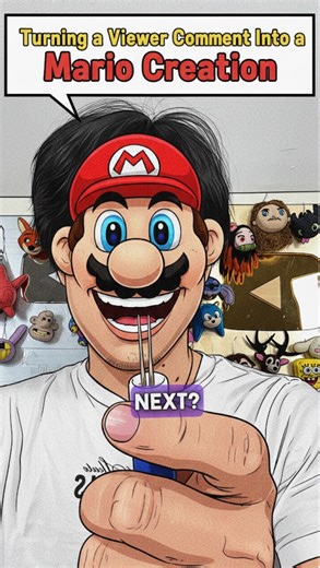 Turning a viewer comment into a Mario creation