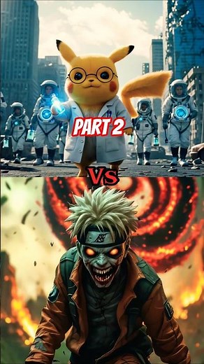 Scientist Pikachu vs curing zombie Kratos, Messi, Naruto epic challenge! #epicbattle