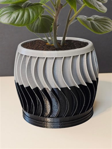 Spiral Planter 3D Printed Plant Pot Modern Decor Gift 7 Colors Small to Large Recycled Materials - Etsy