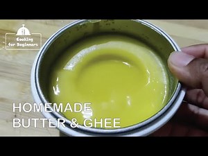 AROMATIC HOMEMADE GHEE FROM SKIMMED MILK | PURE COW'S GHEE FOR BEGINNERS - COOKING FOR BEGINNERS