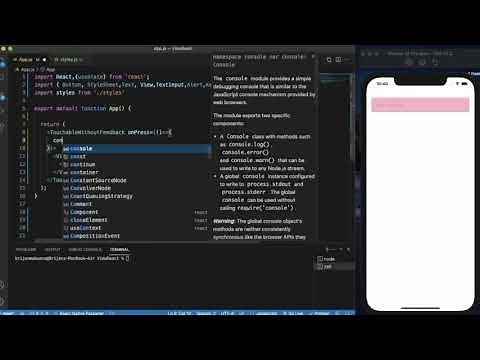 React Native Tutorial 16 - How to dismiss keyboard with react-navigation in React Native