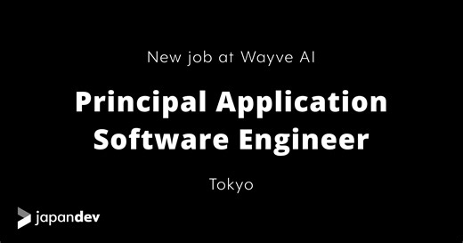 Principal Application Software Engineer at Wayve AI in Japan