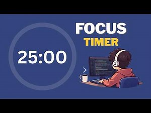 25/5 Pomodoro Timer | 2 Hours | White Noise for Deep Focus | StudyFlow