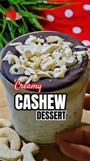 HEALTHY Cashew Cream Dessert! No Refined Sugar & Gluten-Free 🍫✨ #howtocook #sugarfree