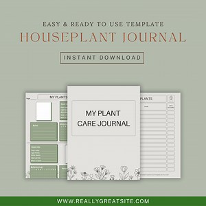 Digital Houseplant Care Journal - Etsy