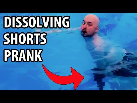 Dissolving Swim Shorts Prank! (Public Pool In Portugal)