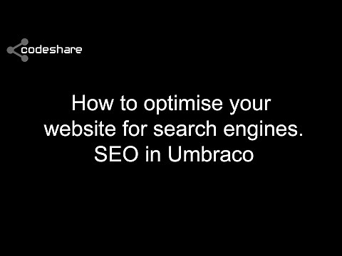 How to optimise your website for search engines. SEO in Umbraco
