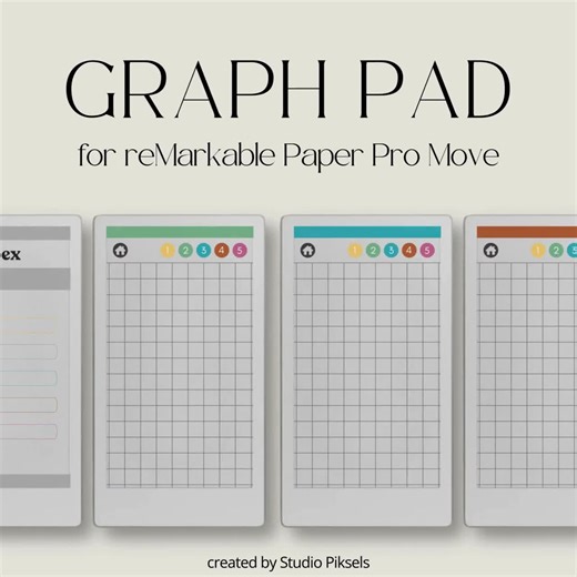 Graph Paper Notebook for Remarkable Paper Pro Move: Hyperlinked Color-coded Graph Pad With Graph Paer Templates for Notes and Brain Dump - Etsy