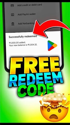 Free Redeem Code 200 | Google Play Store Redeem Code |How to Get Free Redeem Codes 2026 #shorts ​