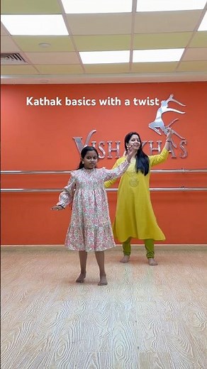 Beginner Kathak steps with a twist | Ghoomar | Kids dance #beginners #kathak