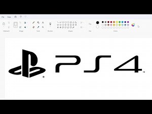 How to draw the PlayStation 4 logo using MS Paint | How to draw on your computer