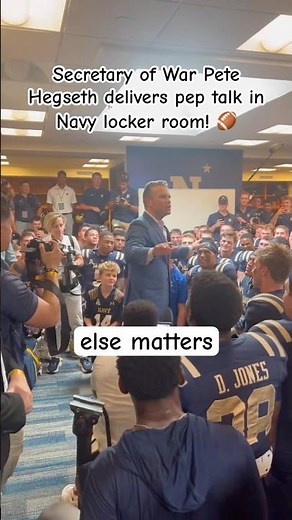 Secretary of War Pete Hegseth delivers pep talk in Navy locker room! Navy edges Air Force 34-31