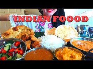 ASMR EATING INDIAN FOOD | CURRY | NAAN | MASALA CHAI NO TALKING