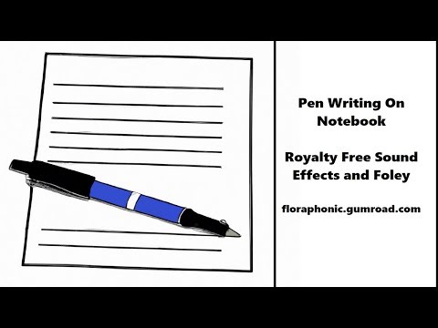 Pen Writing On Notebook Sound Effect Foley