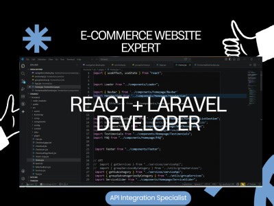 Build a responsive web app using Laravel and React with API integration
