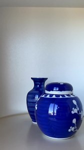 Blue and White Chinese Prunus Blossom Porcelain Ginger Jar   a Small Vase. - Etsy Australia