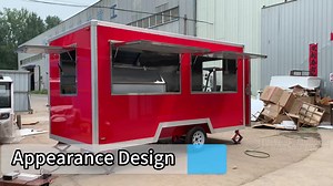 New Style Custom BBQ Concession Trailer Coffee Cart Hot Dog Ice Cream Mobile Food Truck with Fully Equipped Food Trailer