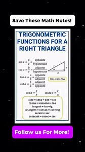 19K views · 130 reactions | Trigonometry Math Notes 六‍ | Math Tricks Tutorial | Facebook