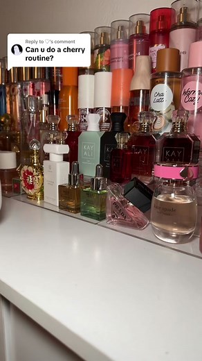 Replying to @♡︎ the long awaited cherry routineee🍒🍒! hope my cherry girls try out this routine 🩷🩷. ps: i dropped a candle while i was filming & cut my finger on the glass😵‍💫, so show this some extra love🍒🍒🍒 Products Mentioned: @dove Cherry & Chia Body Wash @Walmart Scent Theory Black Cherry Lotion @Sol de Janeiro Cheriosa 40 @Amazon Hot Cherry Bomb Shimmer Mist @Kayali Lovefest Burning Cherry 🍒 #perfumetok #fragrancetok #perfume #perfumes #kayali #smelllikecherry #lovefestburningcherry