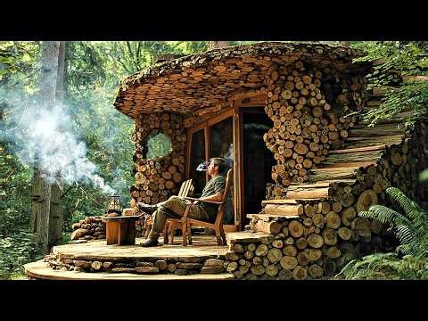 How to Build a Warm Wood Shelter: 100 Days Evolution of a Permanent Off-Grid Oasis