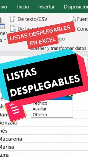 Cómo crear y actualizar listas desplegables en Excel