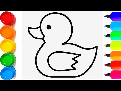How to Draw a Duck | Easy Step-by-Step Tutorial | Kids Drawing and Coloring