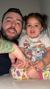 Lessi is a huge Paw Patrol fan and has learned to associate each character by the color that they wear #girldad #family #toddler #dadlife #parenting | Joey & Cynthia Dionne