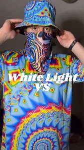 Not your normal clothing 🤩 #trippy #lightreactiveart #festivalfashion #edm #festival #psychedelic #flashwarning | Colorimetry Lights