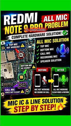Redmi Note 9 Pro Mic Not Working 100% Fix | All Mic Hardware Solution