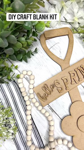 10K views · 158 reactions | It’s the Cutest Spring Shovel blank DIY craft kit before and after! Explore your creativity with our craft kit blanks. Now In my shop! #springdiy #craftkits #spring2023 #diykits | Amber Strong DIY | Facebook