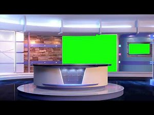 News Studio 2018 4K Greenscreen _ Set #006 | Visual Effects Channel