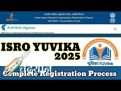 ISRO YUVIKA 2025 Complete Registration Details & How to Register #isroyuvika2025