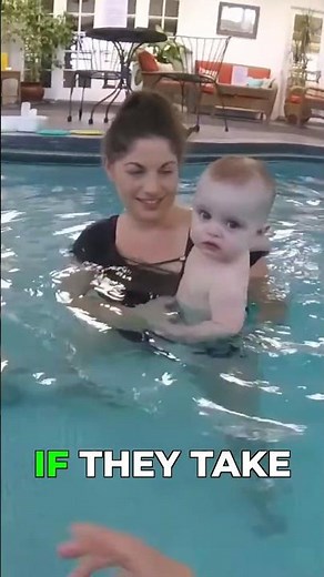 Water going down while swimming actually teaches babies this #babyswimming #swimsafety #parenting