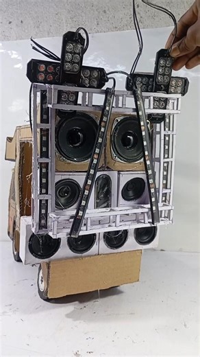 @JHASTECHNICAL Mini Truck Loding With Sound Set-up | Dj Gadi kese banaya At Home#shorts#djtruck