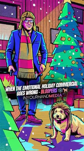 When the Emotional Holiday Commercial Goes Wrong (Bloopers) ❄️🐕