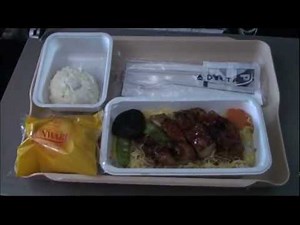 デルタ航空の機内食 The in-flight meal of Delta Air Lines.