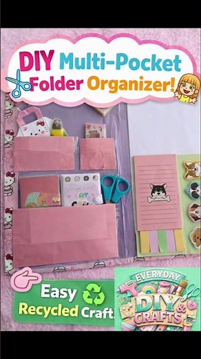 DIY Multi-Pocket Folder Organizer | Recycled Craft