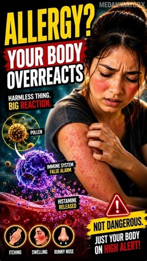 What Happens During An Allergic Reaction 😱 #medicalfacts #facts #sciencefacts #medanimatorx #science