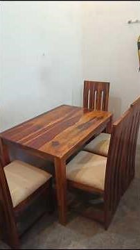 Unboxing Solid Sheesham Wood 4 Seater Dining Table Set | #diningtable ‪@theflipkartunboxer‬