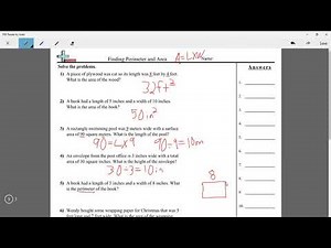 4th Grade Math Area And Perimeter Word Problems 1