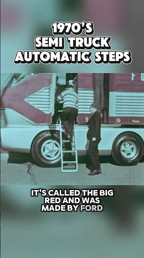 1970’s Ford semi truck with automatic steps and recliner for a team truck driver. #trucking