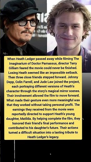 How Heath Ledger’s Friends Finished His Final Film & Protected His Daughter’s Future