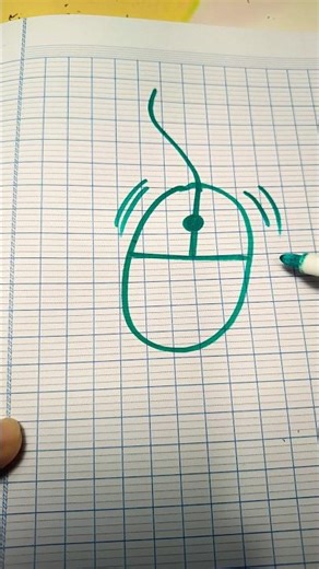 Vẽ chuột máy tính đơn giản